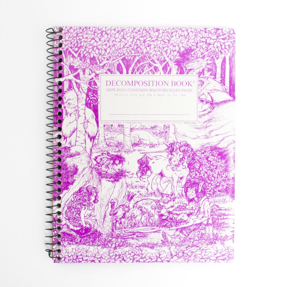 Michael Roger Press, Composition Book, Art & School, 9"x7", Decomp Book, Fairy Tale Forest, 113800